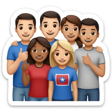 amigos puerto riqueños sticker