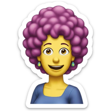 Marge Simpson when he pops sticker