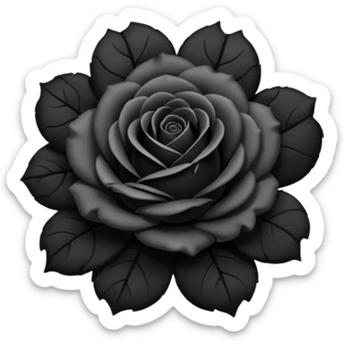 Black rose emoji sticker