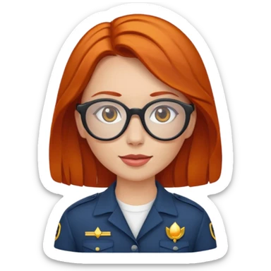 pilote femme rousse avec lunette de soleil sticker