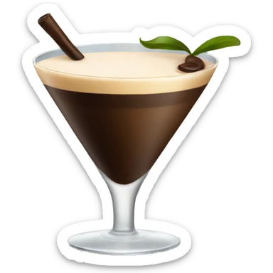 Espresso martini in a glass sticker