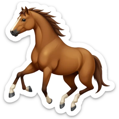 A wild mustang horse sticker