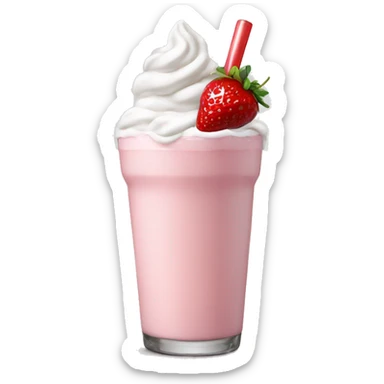 strawberry milkshake whit whip cream sticker