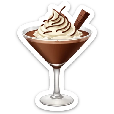 Chocolate martini with whip cream sticker