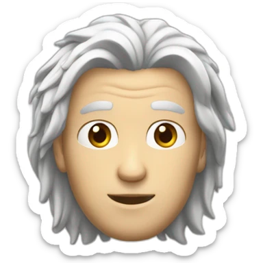 homme blanc avec cheveux mi longs sticker