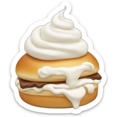 whipped cream in a bun sticker