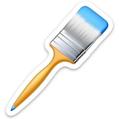 digital paintbrush hovering above a smooth vector curve sticker