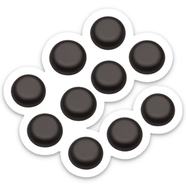 6 black lentils, simple and clear sticker