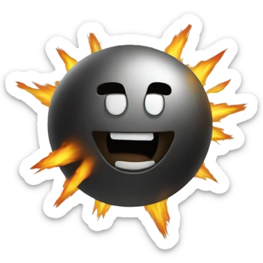 Bomb with a smiley face sticker