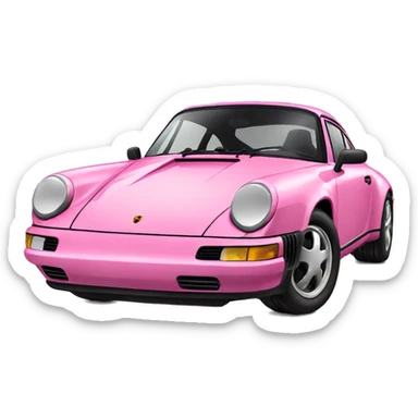 pink porsche  sticker