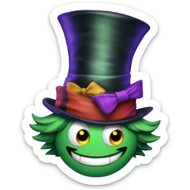 Mad hatter Christmas  sticker