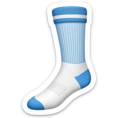 single white football sock sticker