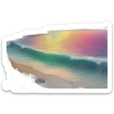 Design a breathtaking sunrise scene with vibrant colors over a tranquil ocean. sticker