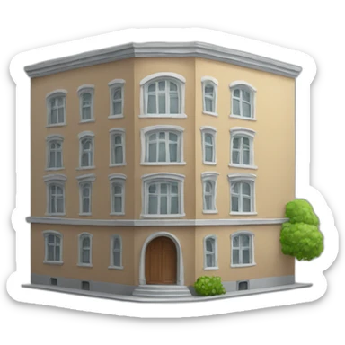 Chat avec un immeuble sur le dos sticker