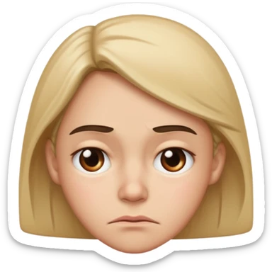 side eye with a frown  sticker