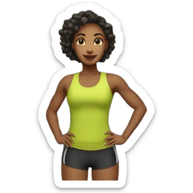 girl in gym sticker