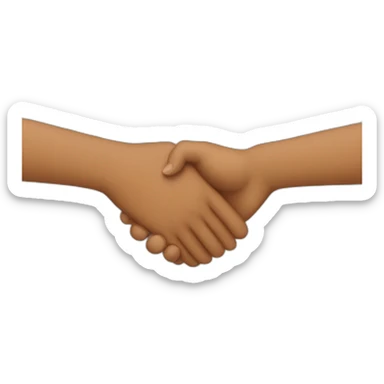 Holding hands horizontal sticker