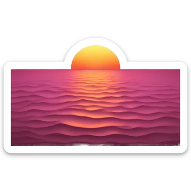 pink and orange sunset  sticker