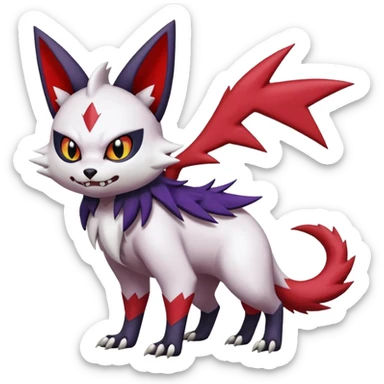 Noibat-Zangoose-Nargacuga-Litten-Torracat-fusion-Fakemon-Pokémon-creature  sticker