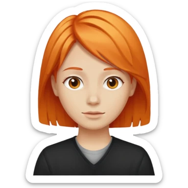 موهاشو نارنجی کن ت sticker