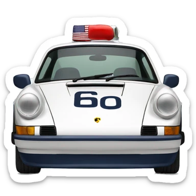 navy porsche 911 sticker