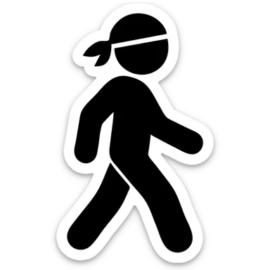 walking person in durag sticker