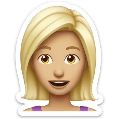 Crazy blonde lady  sticker