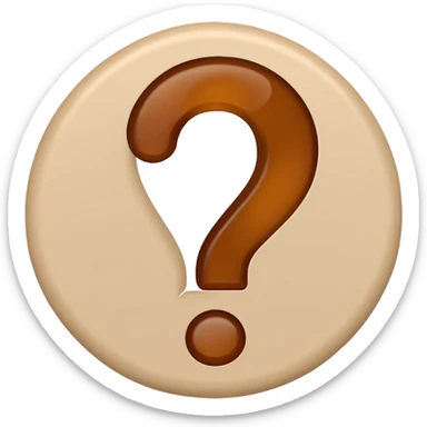 beige question sticker