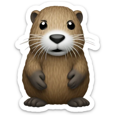 Nutria crochet sticker