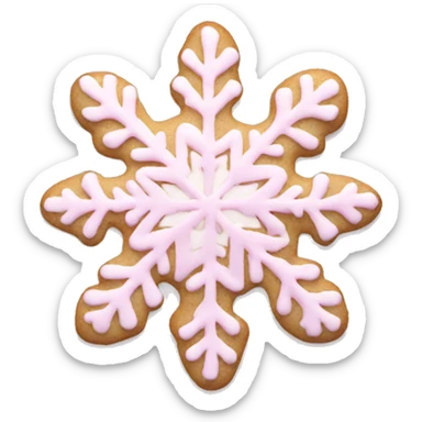 pale pink snowflake cookie sticker