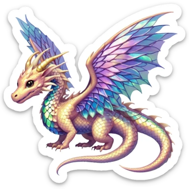 Anime Fae Dragon She her sticker