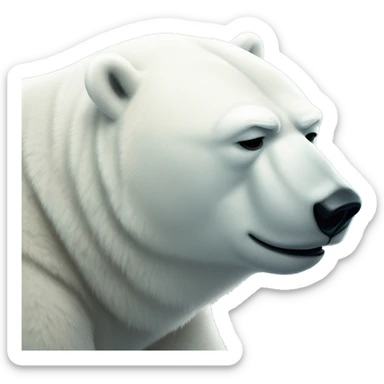 saddest polar bear ever sticker