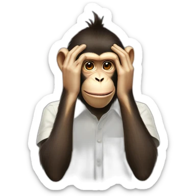 Kevin li Ying monkey head grasp sticker