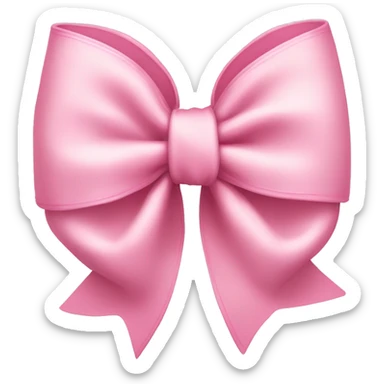 light pink bow on light pink bow sticker