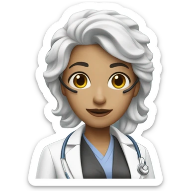 Doctora pink blanca sticker
