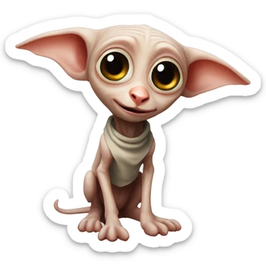 Cute Dobby with sock sticker