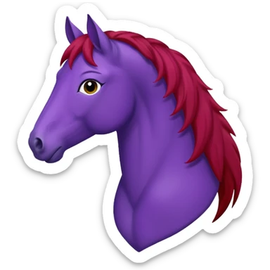 Purple horse wearing red sweater

 sticker