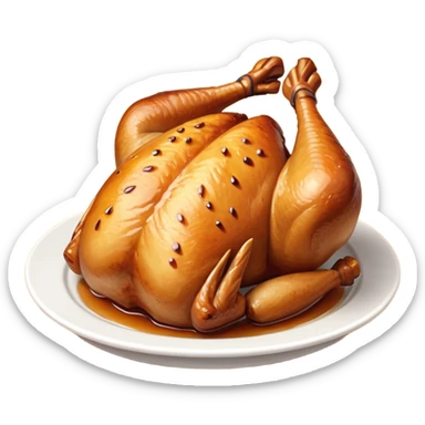 Rotisserie chicken sticker