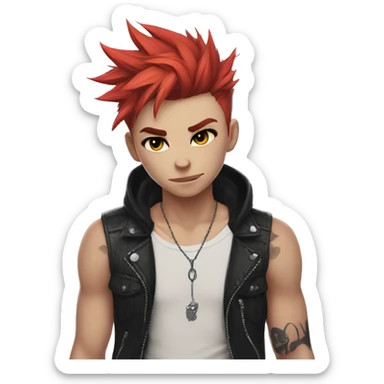 Cute Edgy Attractive Punk Catboy sticker