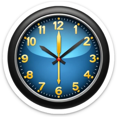 CLOCK SHOWING MIDNIGHT sticker