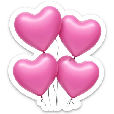 heart pink balloons sticker