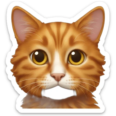 ginger cat with curly hair sticker