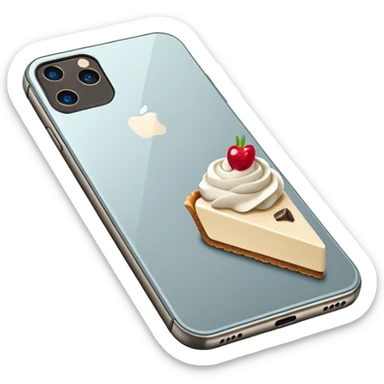 Dessert Titanium iPhone 16 back view, high resolution model  sticker