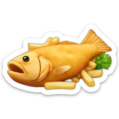 fish chips sticker