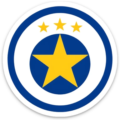 The real logo of the danish football club Brøndby IF and the way it really looks in real life sticker