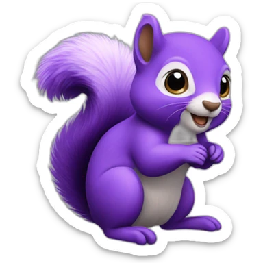 purple squirrel  sticker