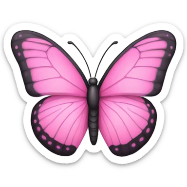 pink butterfly sticker