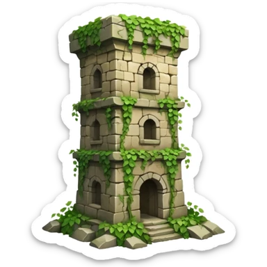 Ruined tower sticker