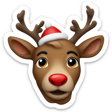 Red Nosed Reindeer sticker