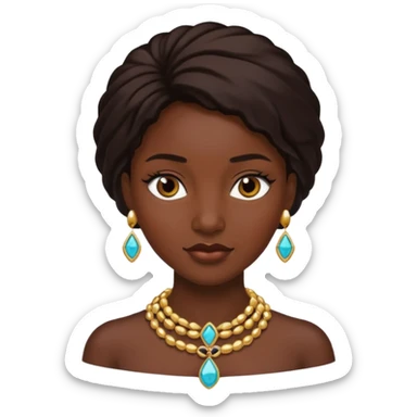 dark beauty with jewelry sticker